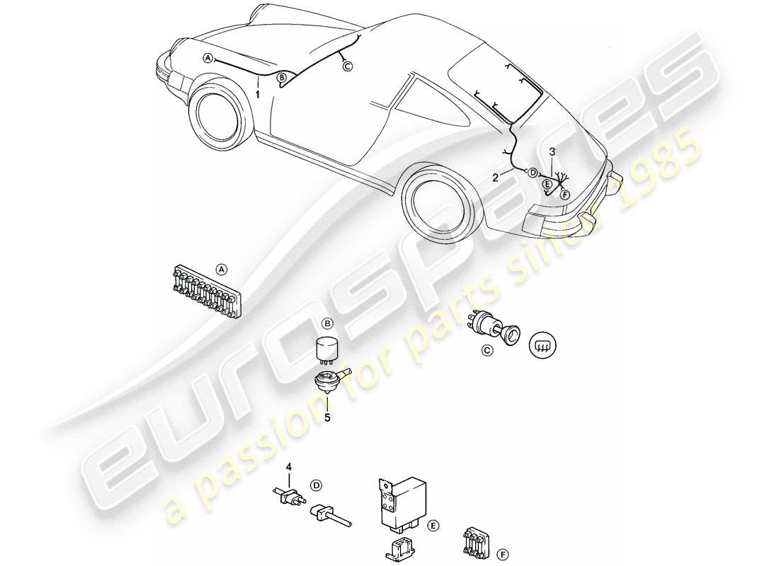 a part diagram from the porsche 1986 (911) parts catalogue