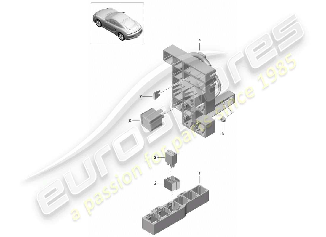 a part diagram from the porsche 2016 (981 cayman) parts catalogue