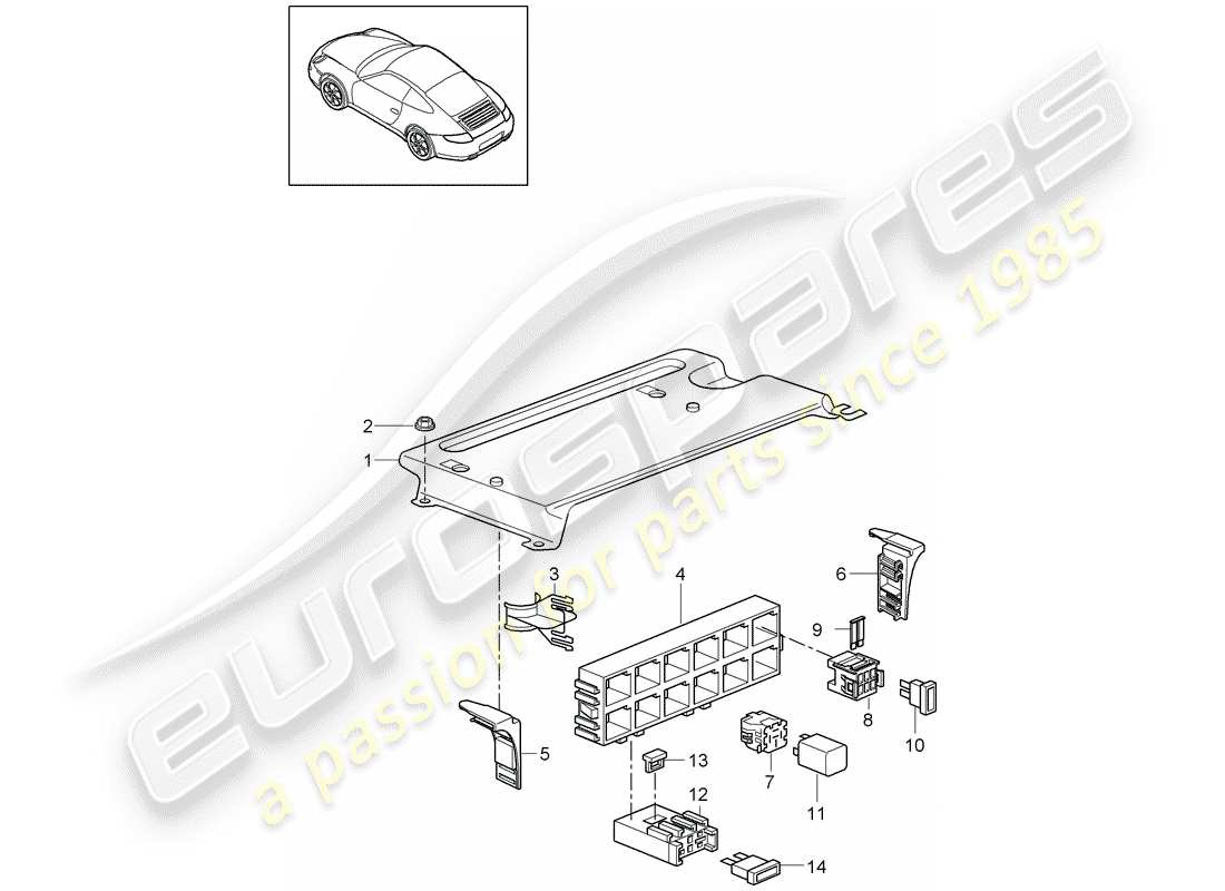 a part diagram from the porsche 997 parts catalogue