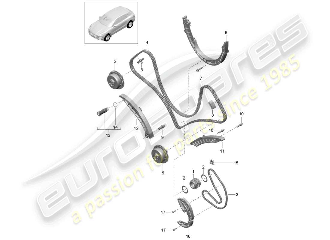a part diagram from the porsche 2014 (macan) parts catalogue