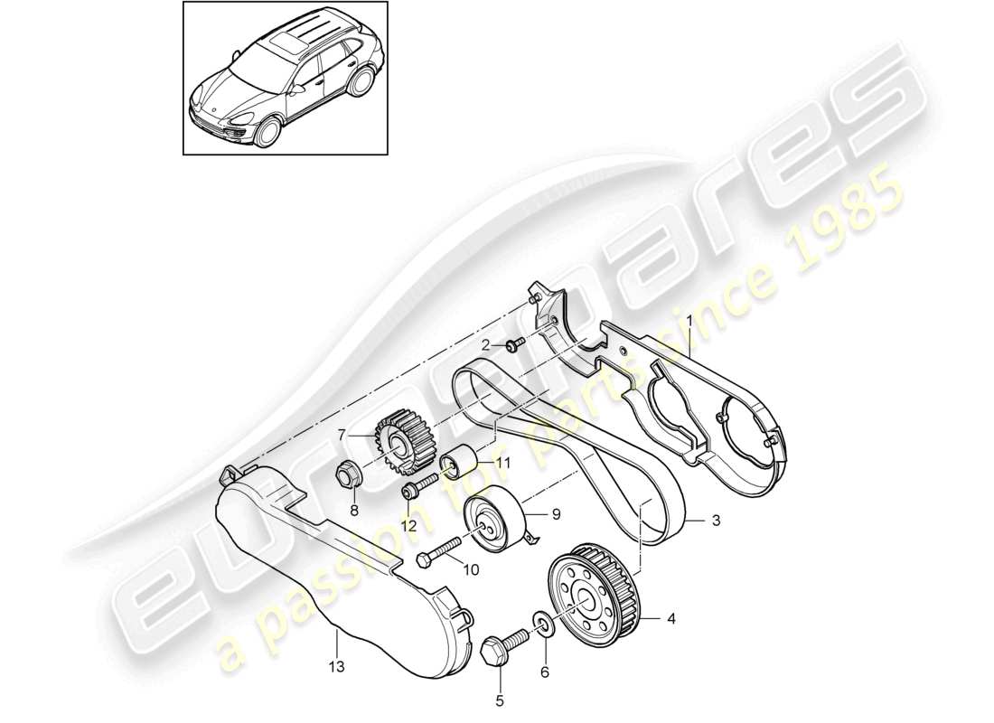 VIEW PARTS DIAGRAMS FROM THE PORSCHE CAYENNE PARTS CATALOGUE a part diagram from the porsche cayenne parts catalogue
