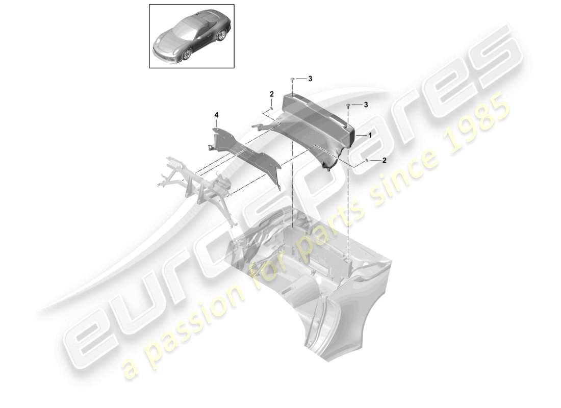 a part diagram from the porsche 991 parts catalogue
