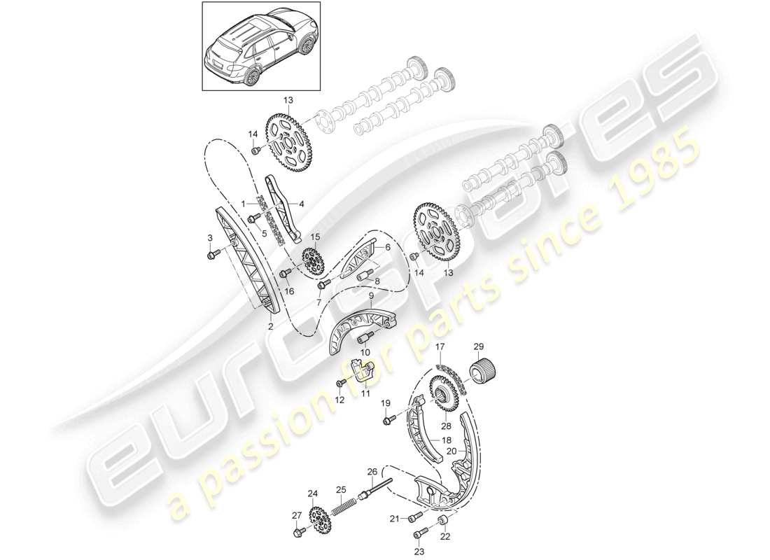 a part diagram from the porsche cayenne parts catalogue