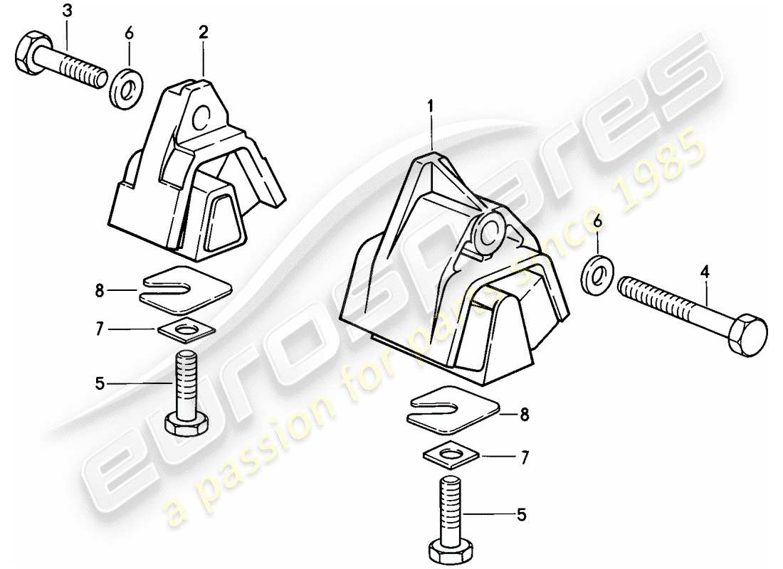 a part diagram from the porsche 1982 (928) parts catalogue