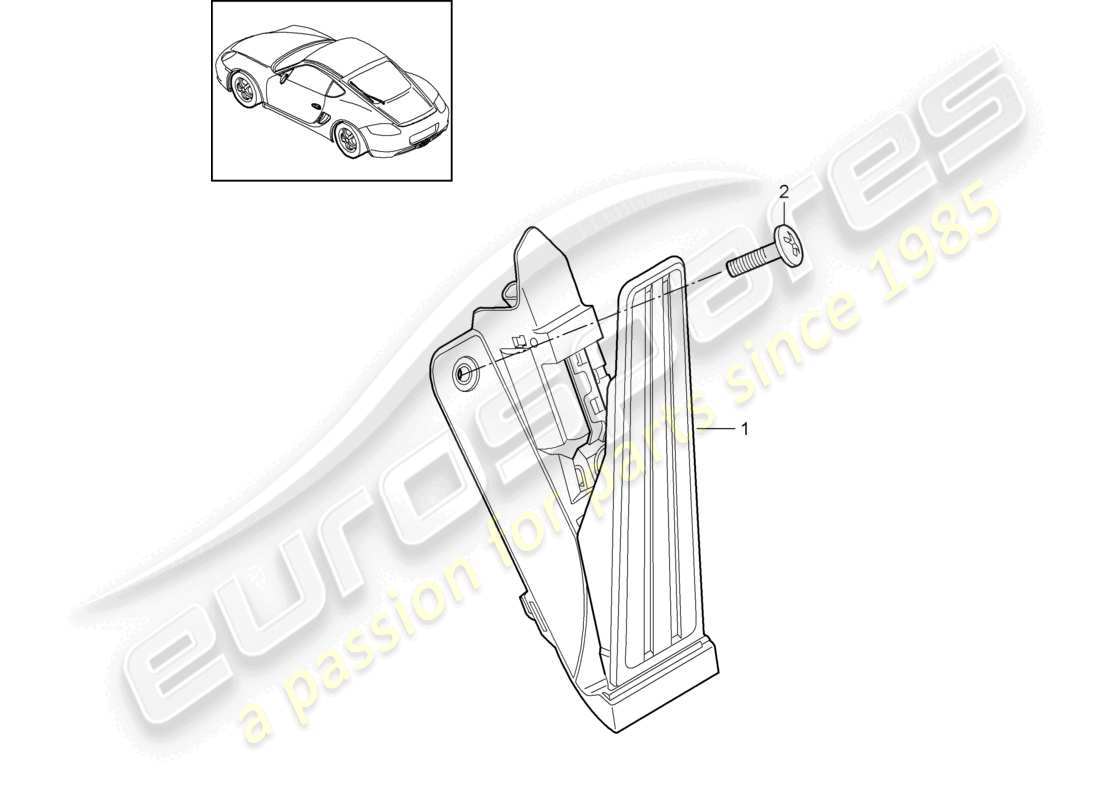a part diagram from the porsche 2011 (987 cayman) parts catalogue