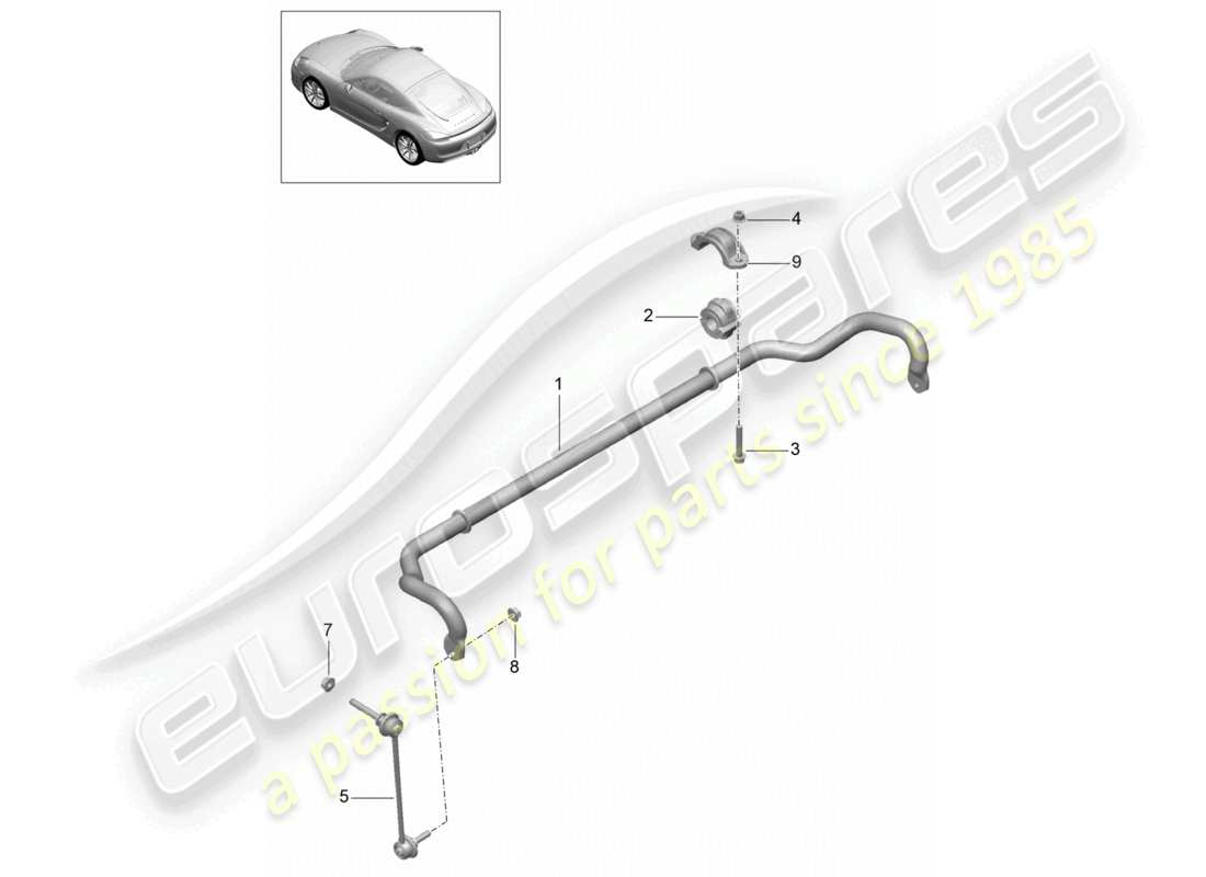 a part diagram from the porsche 2016 (981 cayman) parts catalogue
