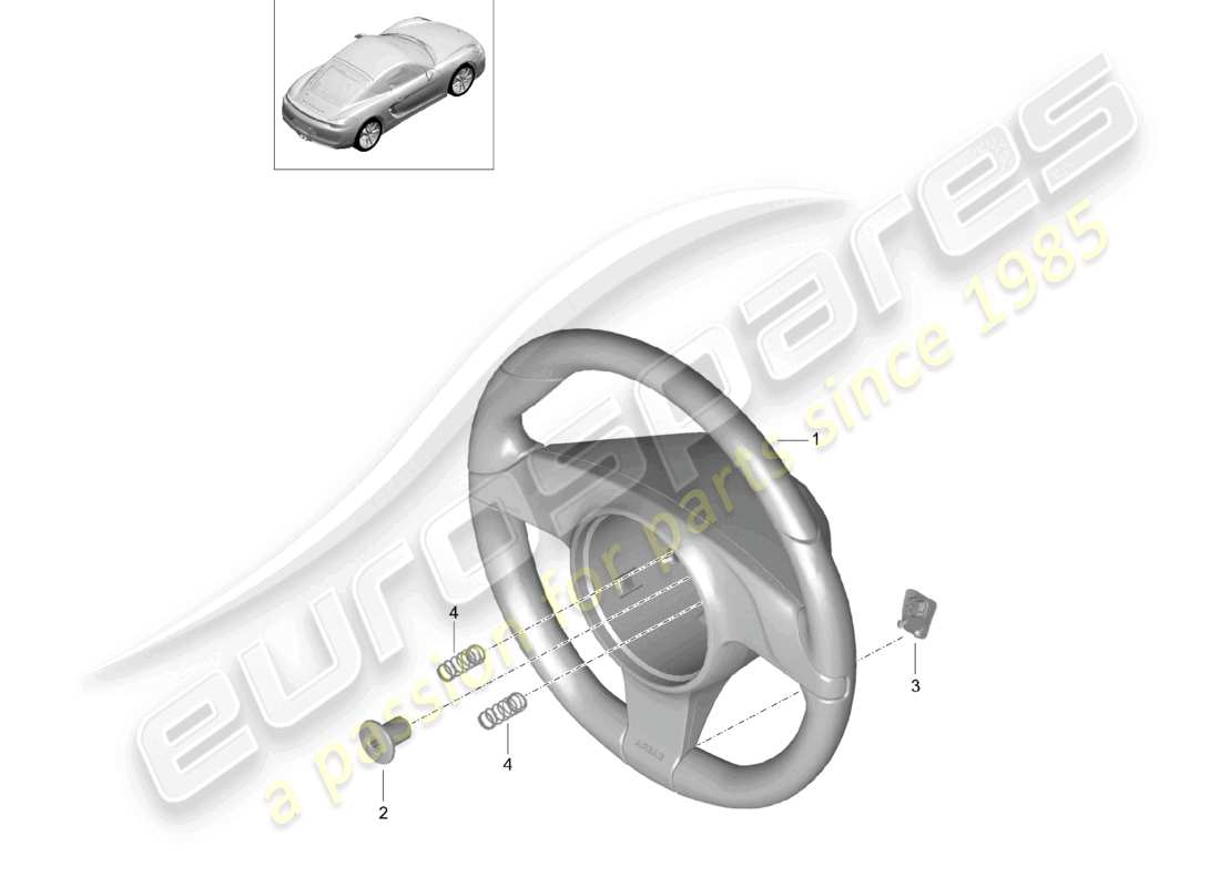 a part diagram from the porsche 2015 (981 cayman) parts catalogue