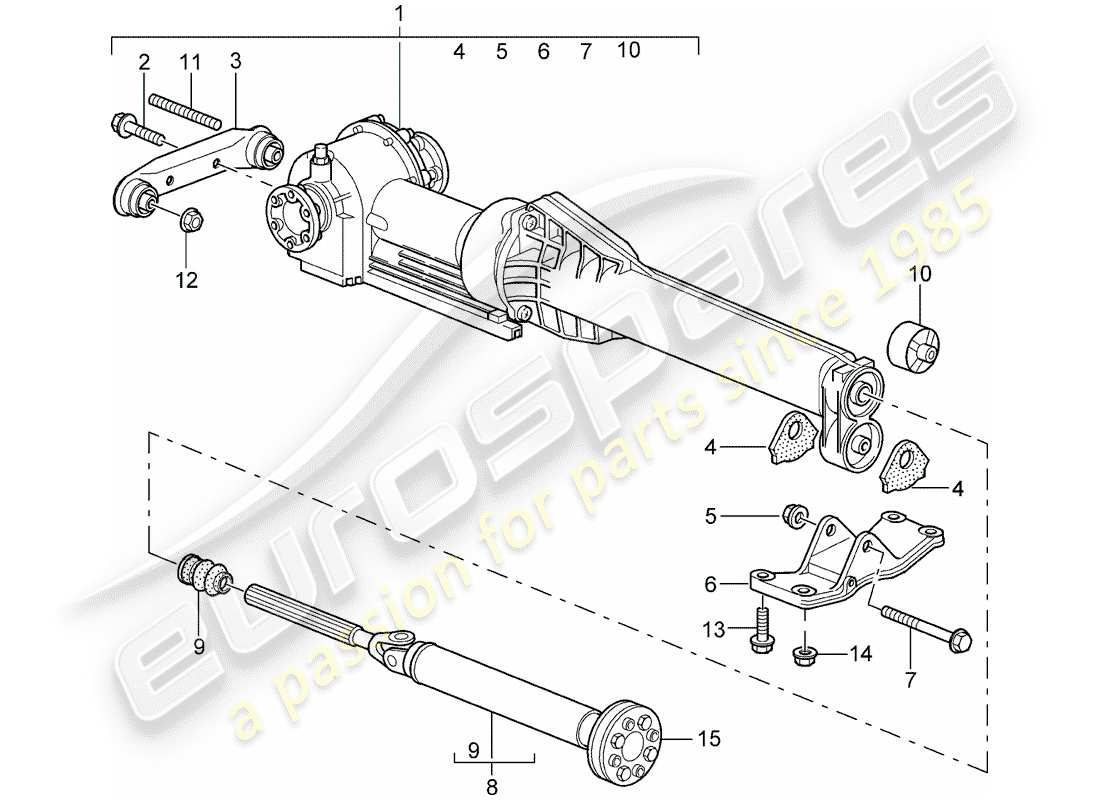 a part diagram from the porsche 2002 (996) parts catalogue