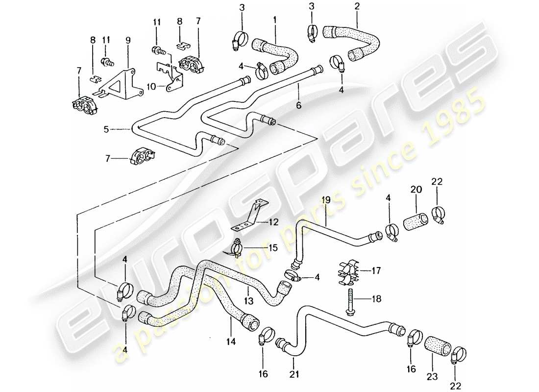 a part diagram from the porsche 996 parts catalogue
