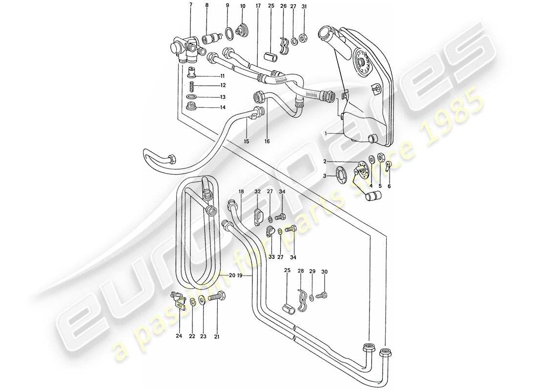 a part diagram from the porsche 1976 (911) parts catalogue