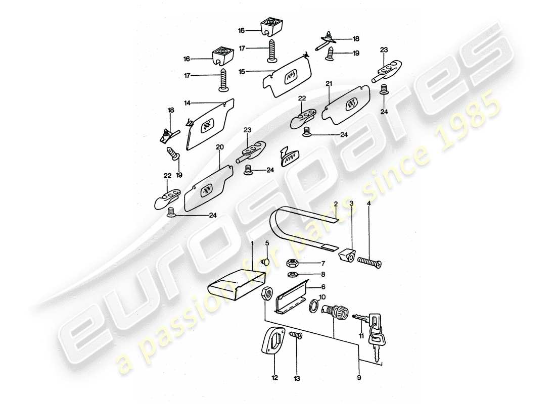 a part diagram from the porsche 1976 (911 turbo) parts catalogue