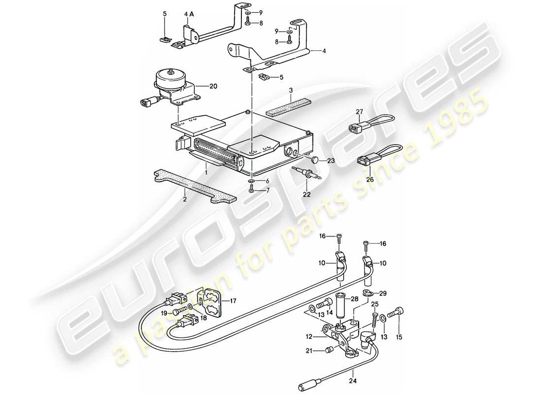 a part diagram from the porsche 1986 (924s) parts catalogue