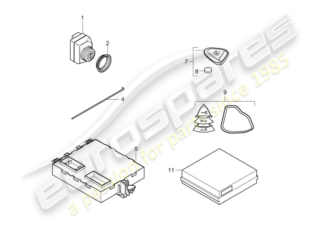 a part diagram from the porsche boxster parts catalogue
