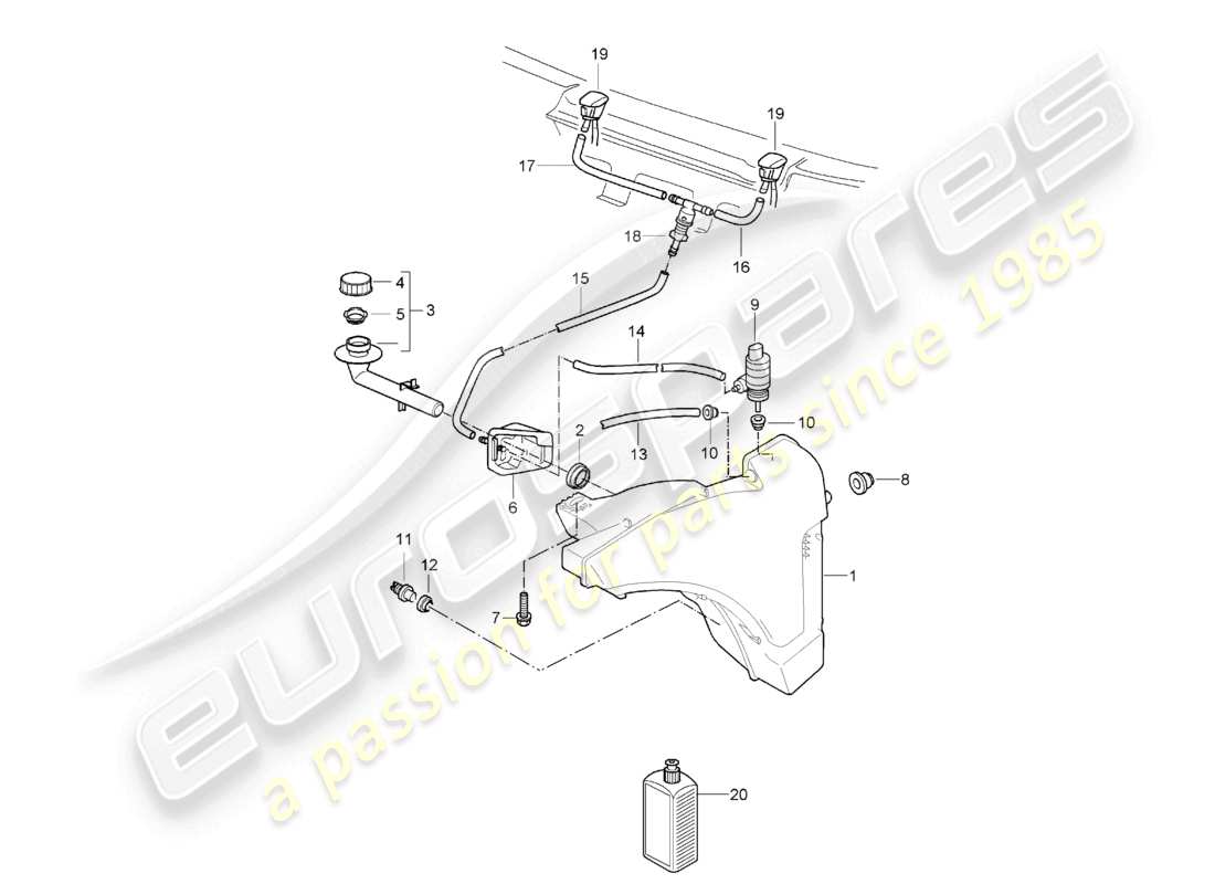 a part diagram from the porsche boxster parts catalogue
