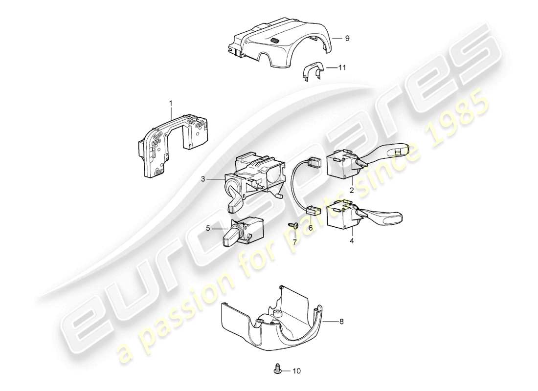 a part diagram from the porsche 2008 (987 boxster) parts catalogue