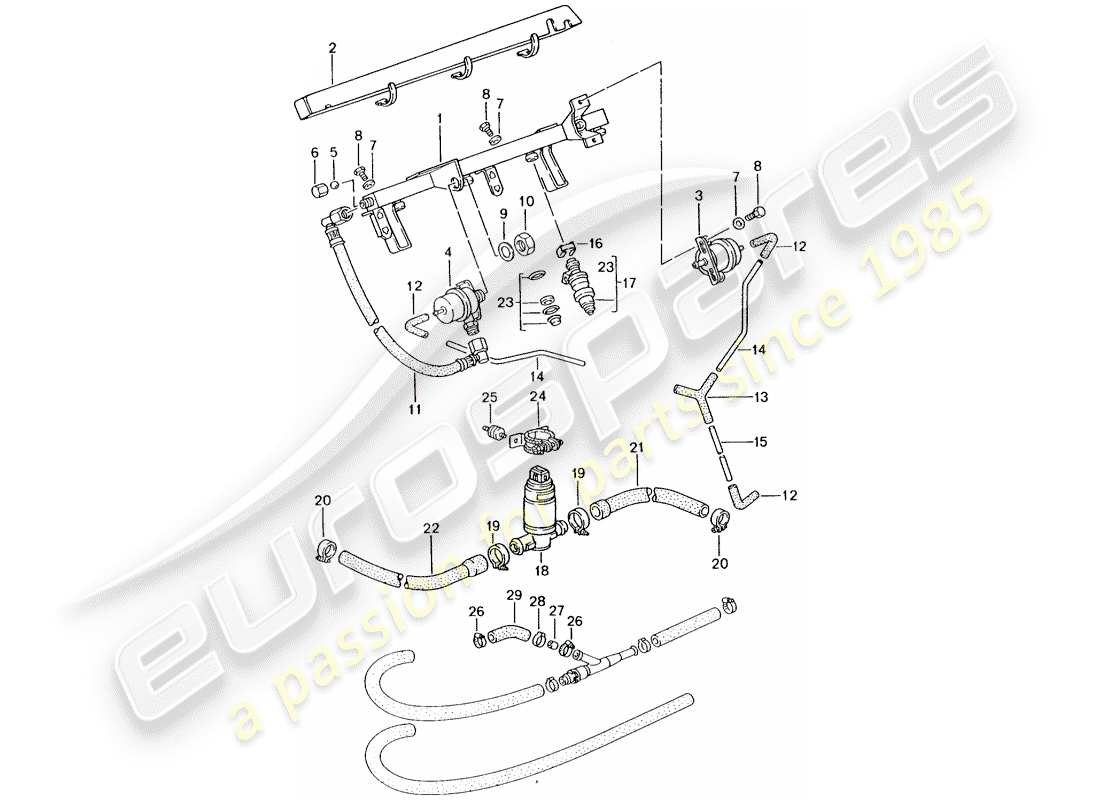 a part diagram from the porsche 1987 (924s) parts catalogue