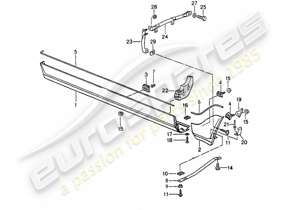a part diagram from the porsche 964 parts catalogue