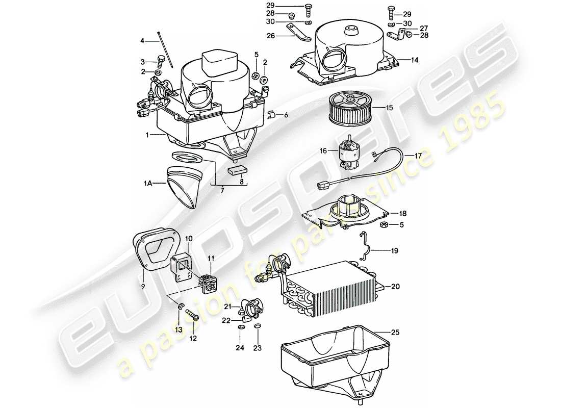 a part diagram from the porsche 1984 (911) parts catalogue
