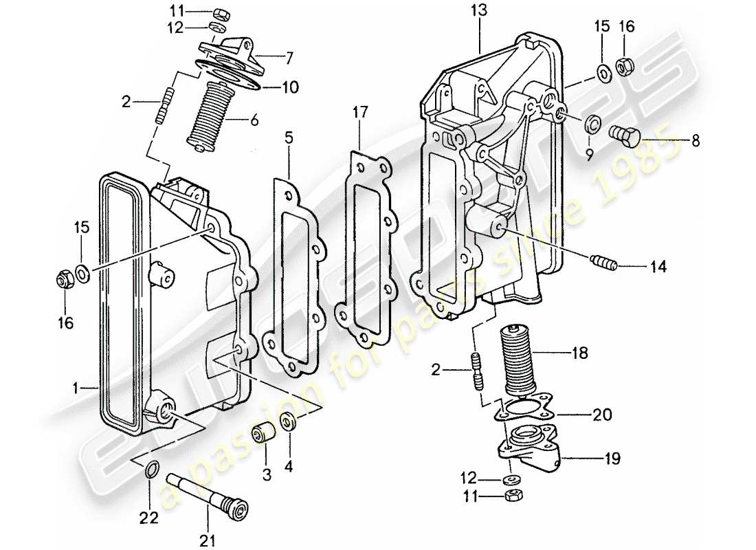 a part diagram from the porsche 959 parts catalogue