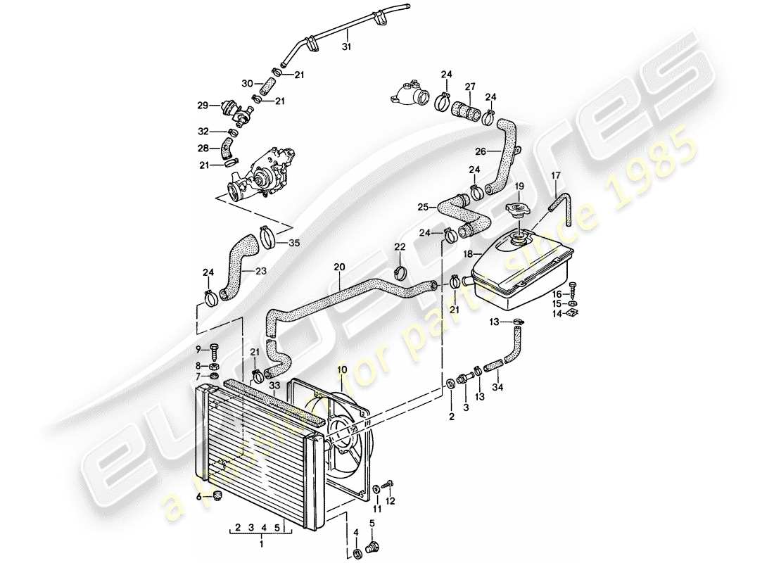 a part diagram from the porsche 1986 (944) parts catalogue