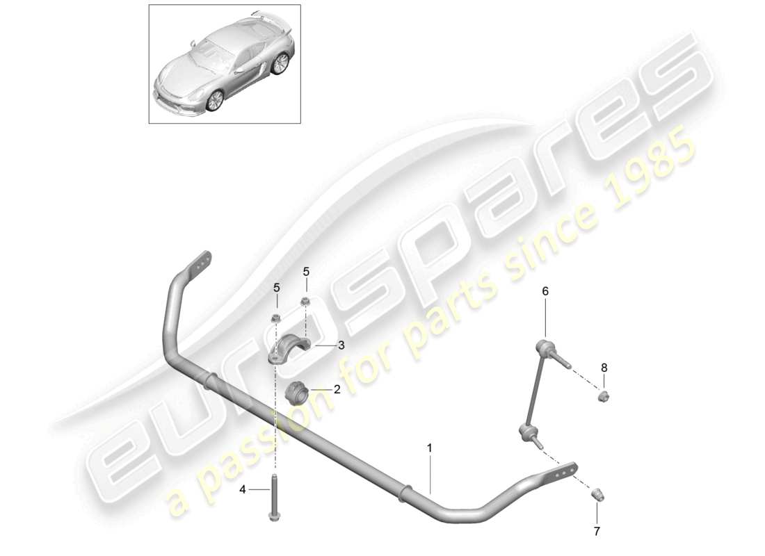 a part diagram from the porsche 2016 (981 cayman gt4) parts catalogue