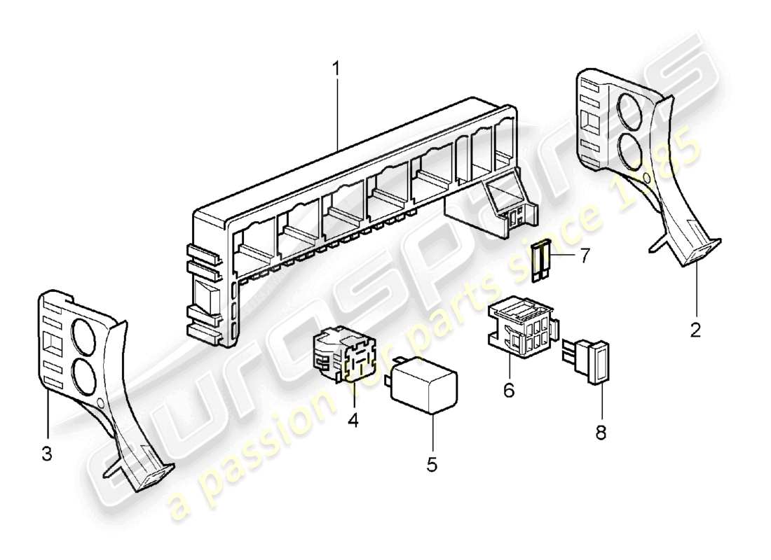 a part diagram from the porsche 2008 (987 boxster) parts catalogue