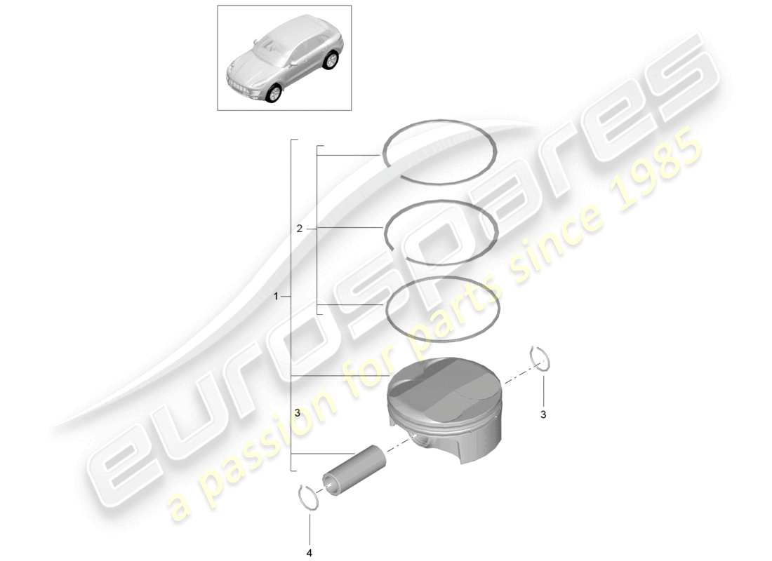 a part diagram from the porsche 2016 (macan) parts catalogue