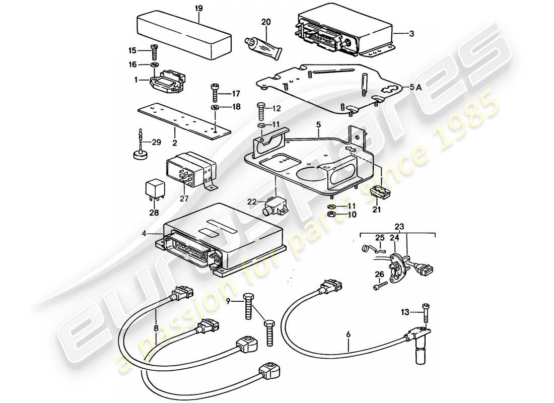 a part diagram from the porsche 1994 (928) parts catalogue
