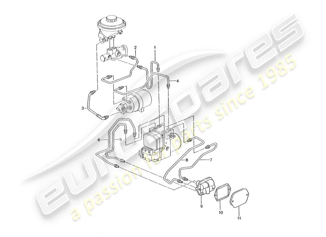 a part diagram from the porsche 2004 (986 boxster) parts catalogue