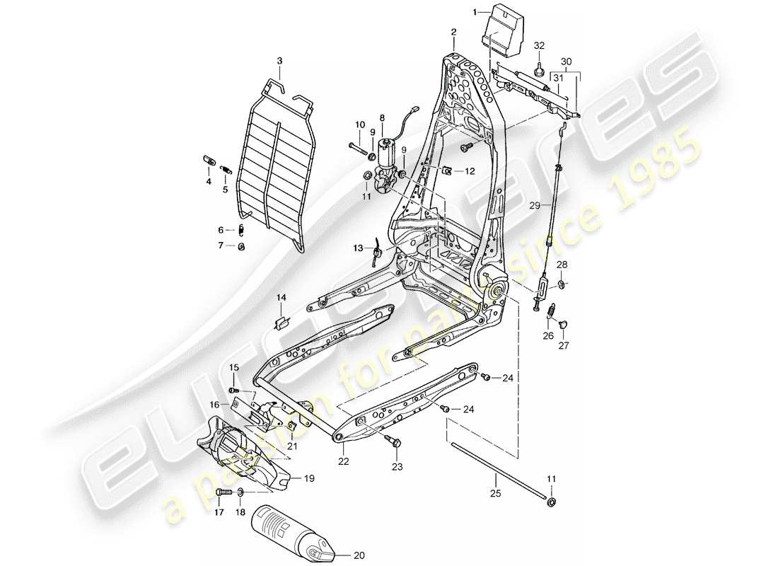 a part diagram from the porsche 996 parts catalogue