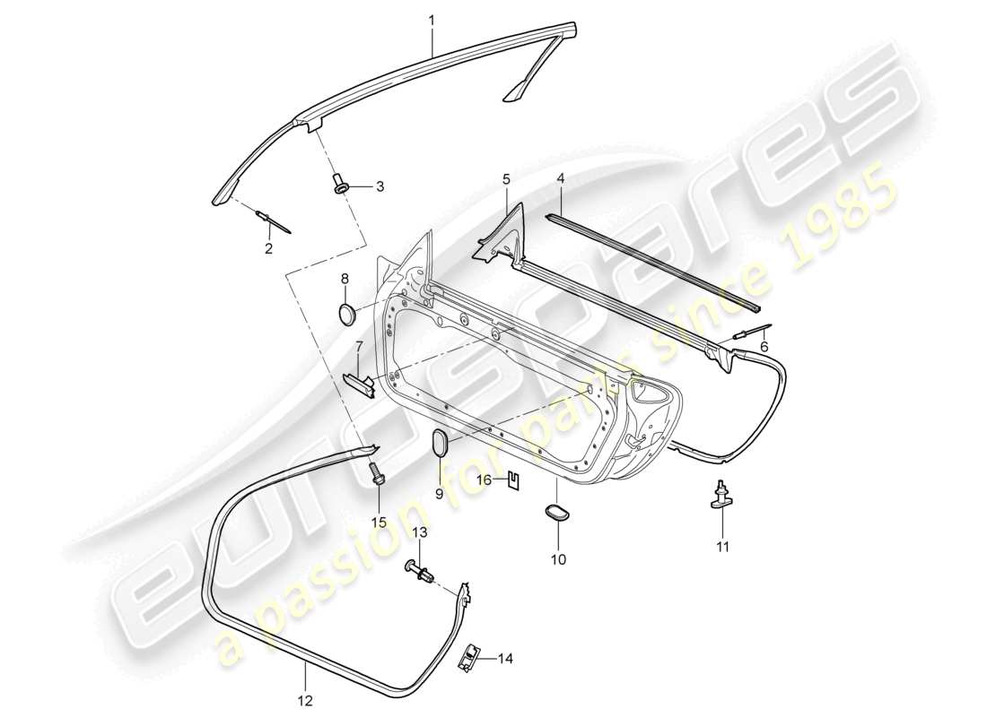 a part diagram from the porsche 2006 (987 boxster) parts catalogue