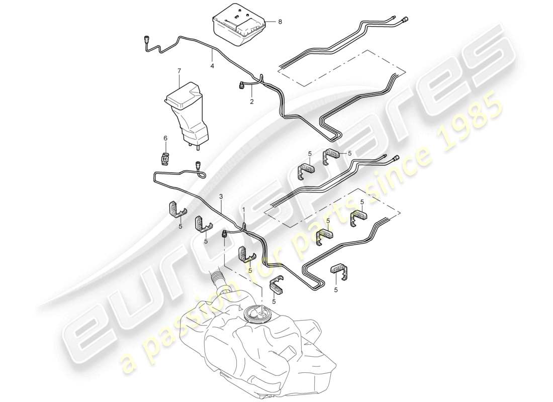 a part diagram from the porsche cayman parts catalogue