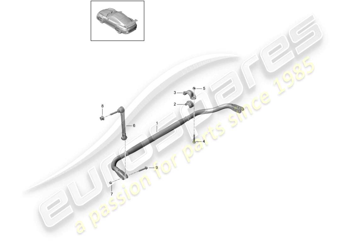 a part diagram from the porsche 2015 (991-1 turbo) parts catalogue