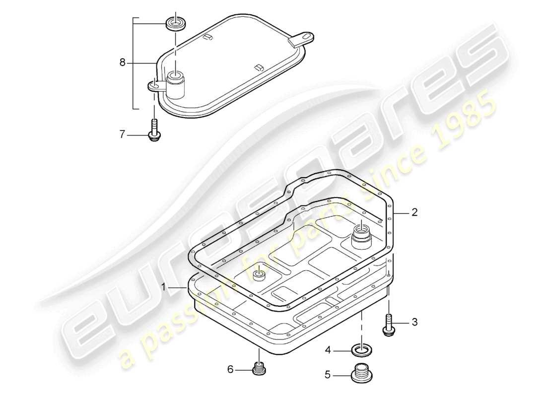 a part diagram from the porsche 2003 (986 boxster) parts catalogue