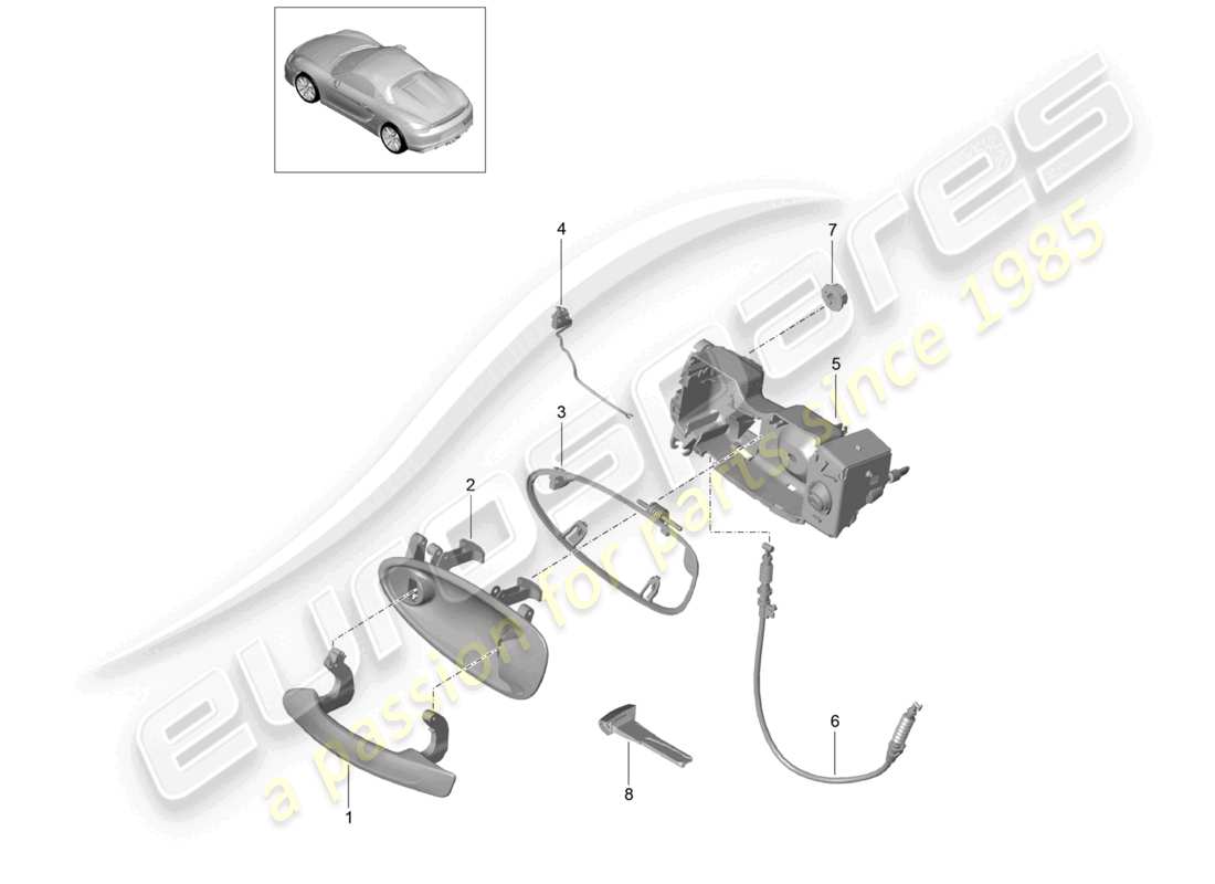 a part diagram from the porsche boxster parts catalogue