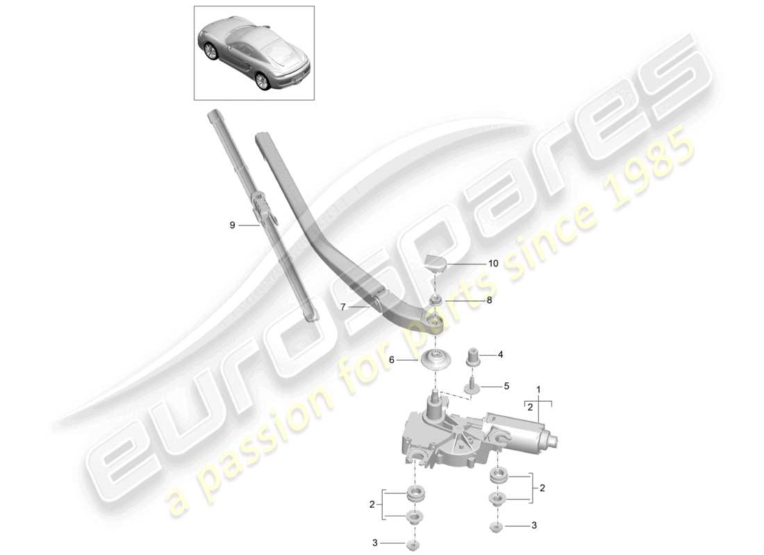 a part diagram from the porsche cayman parts catalogue