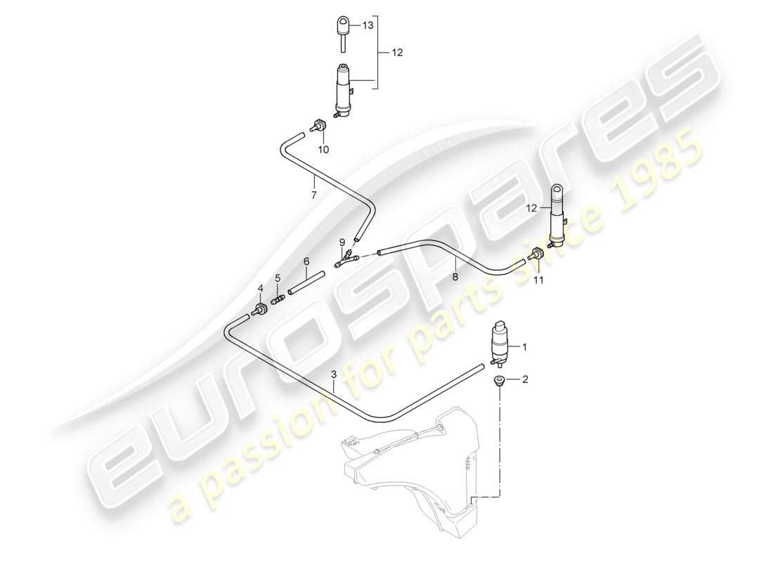 a part diagram from the porsche cayman parts catalogue