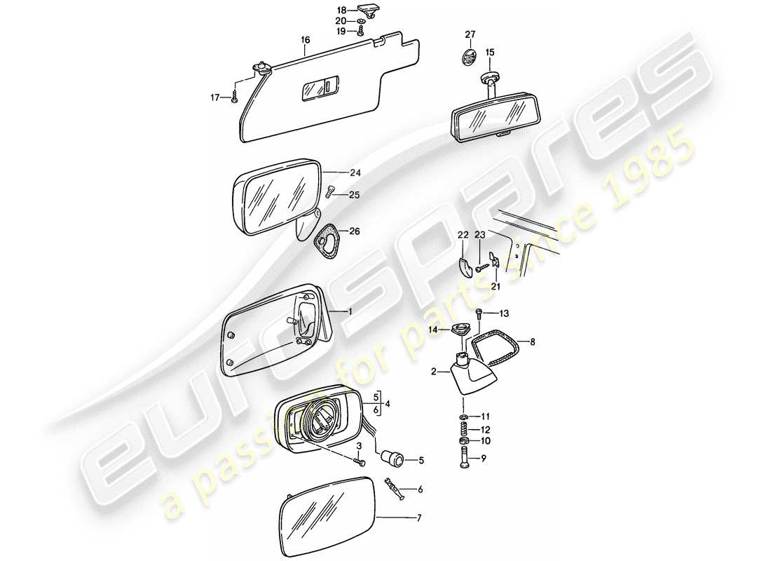 a part diagram from the porsche 944 parts catalogue
