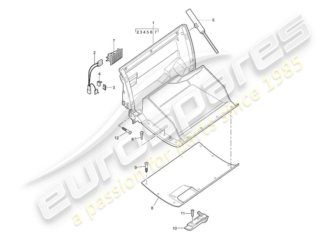 a part diagram from the porsche 2004 (986 boxster) parts catalogue