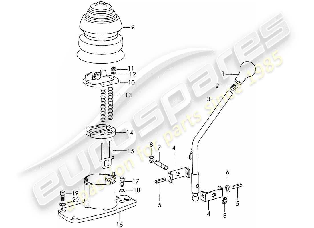a part diagram from the porsche 1970 (911) parts catalogue