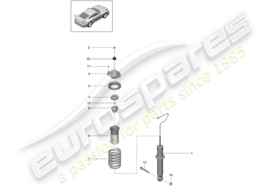 a part diagram from the porsche 2019 (991-2 turbo) parts catalogue
