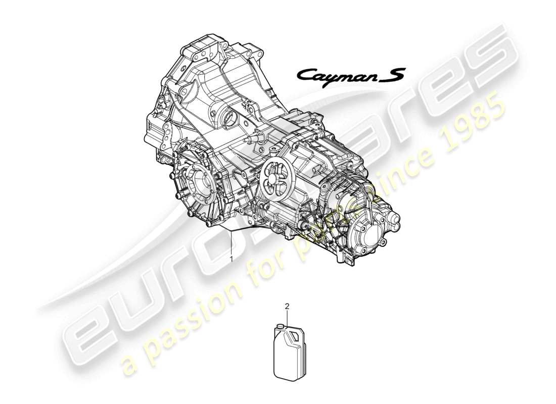 a part diagram from the porsche 2007 (987 cayman) parts catalogue