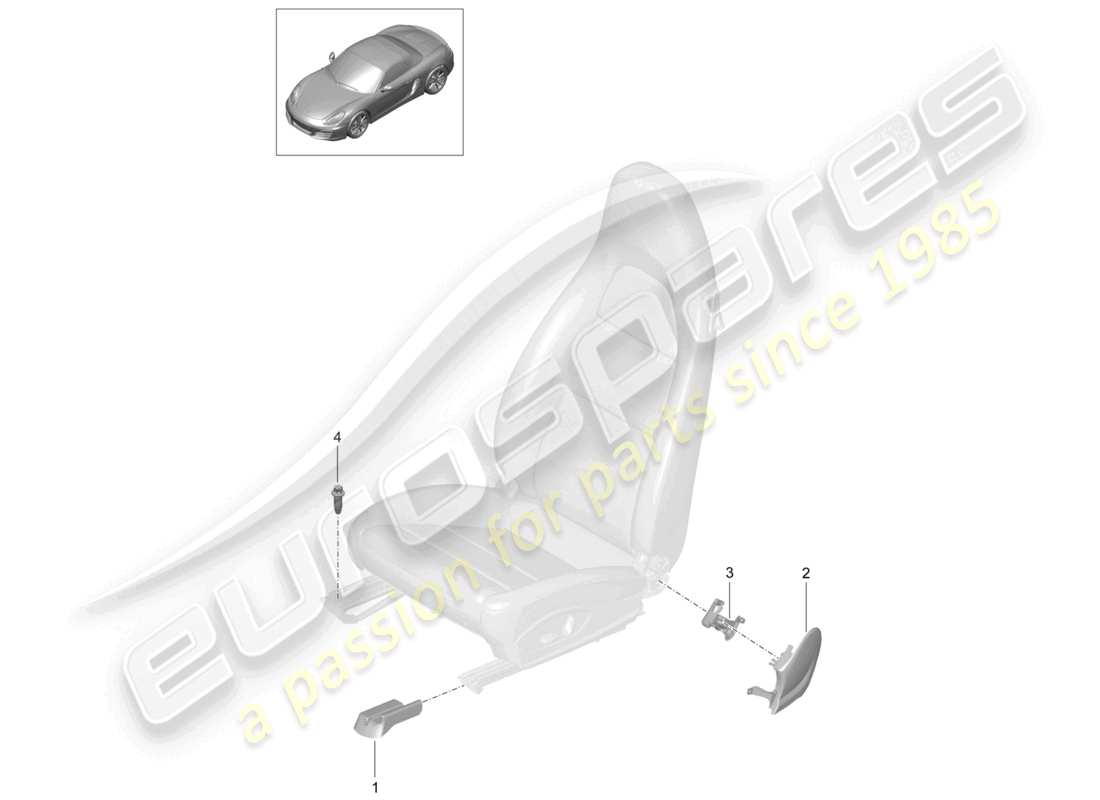 a part diagram from the porsche 2015 (981 boxster) parts catalogue