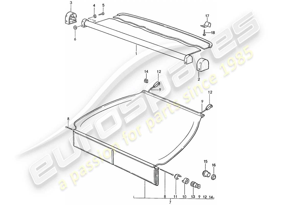 a part diagram from the porsche 944 parts catalogue