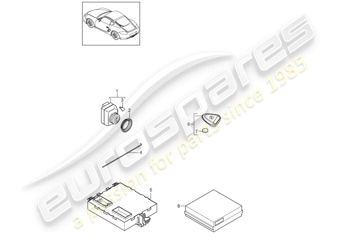 a part diagram from the porsche 2009 (987 cayman) parts catalogue