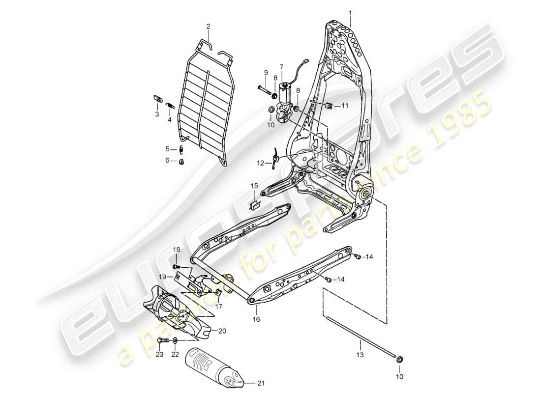 a part diagram from the porsche 2001 (986 boxster) parts catalogue