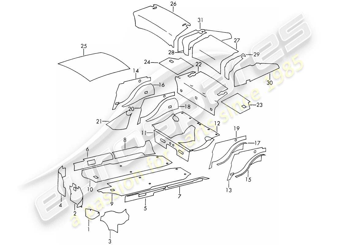 a part diagram from the porsche 1969 (911/912) parts catalogue