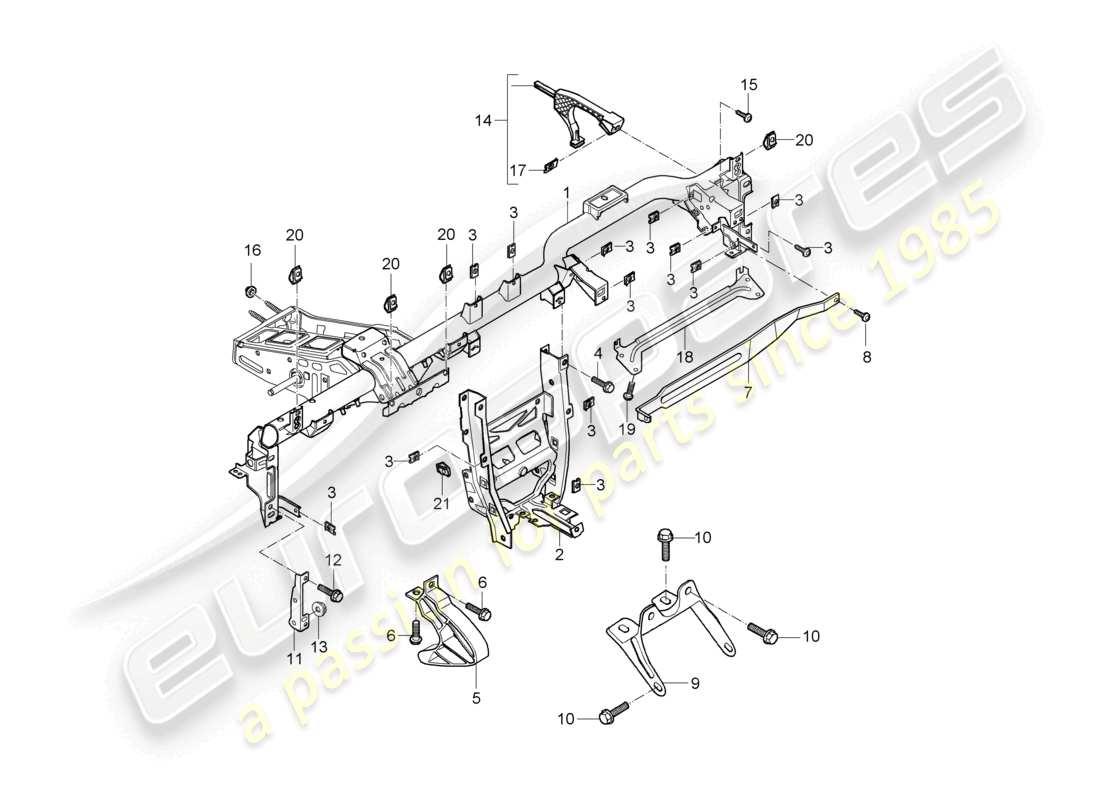 a part diagram from the porsche 2005 (987 boxster) parts catalogue