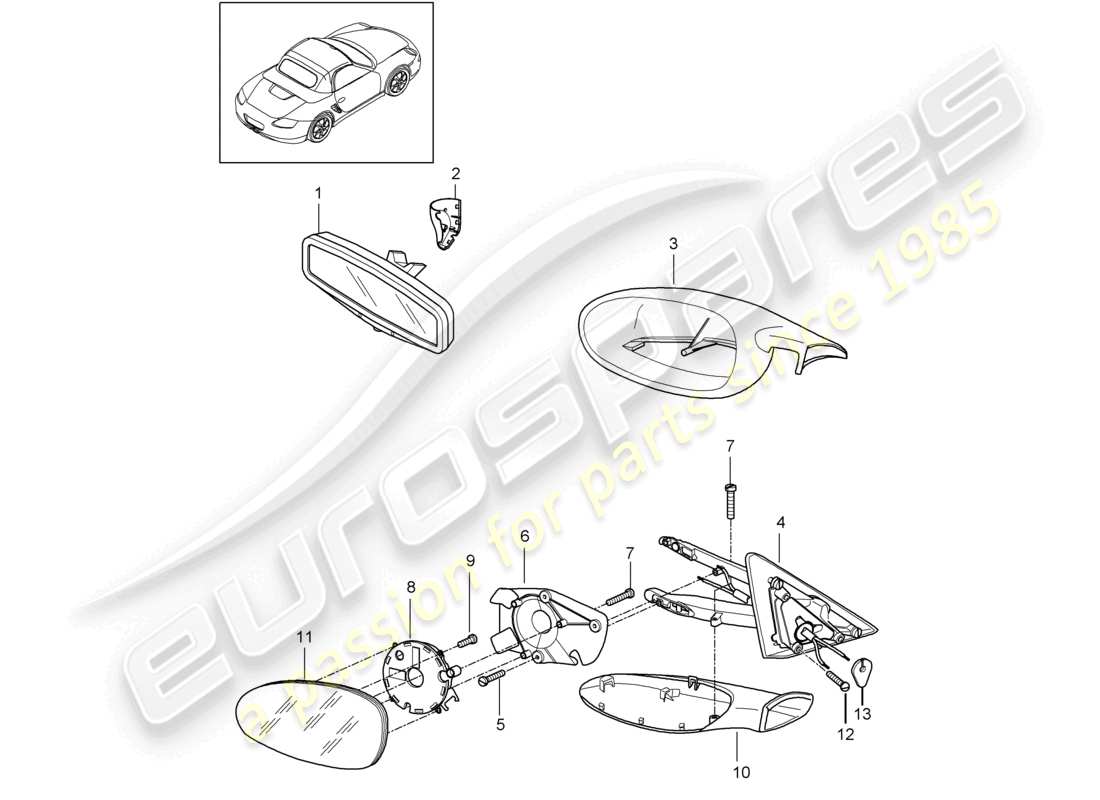 a part diagram from the porsche boxster parts catalogue