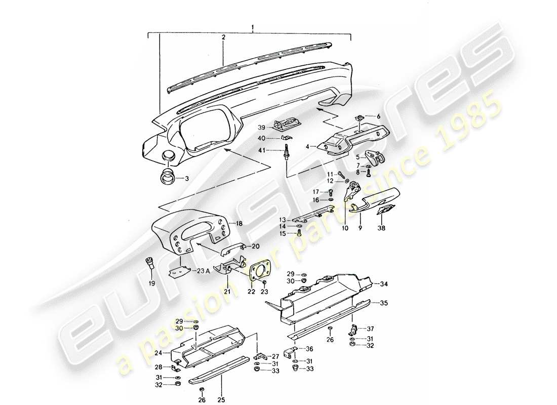 a part diagram from the porsche 1994 (928) parts catalogue